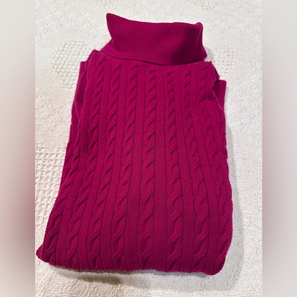Talbots Dark Raspberry Turtleneck Sweater - Picture 8 of 10